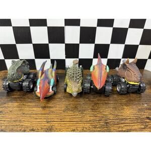 Dinosaur Pterodactyl Pull Back Friction Toy Car Tested and Works Lot
